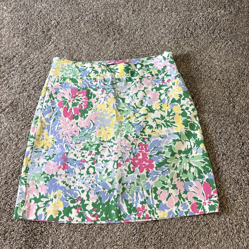 Womens Kim Rogers Golf Tennis Pickleball Skort Pull On Floral Size 8